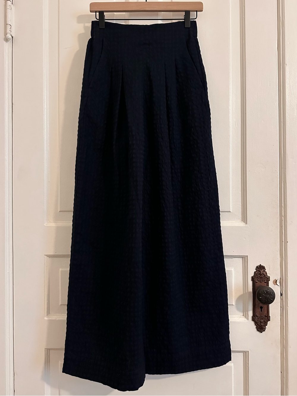 Toast Corinne Herringbone Wide Leg Trouser Pants Wool Cotton Size 6 NWT - Picture 8 of 10